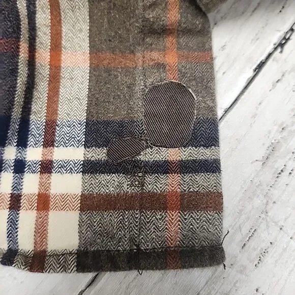 Carhartt Loose Fit Heavyweight Flannel Shirt Mens L Brown Plaid Long Sleeve - Picture 8 of 11